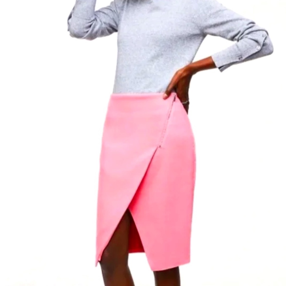 Loft Pink Wool-like Skirt Size 14